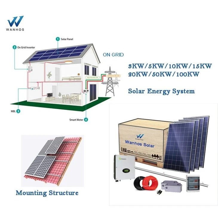 PV 5KW 5000W On Grid Home Power Solar System